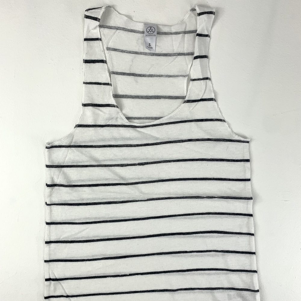Meegs Striped Racerback Tank Top